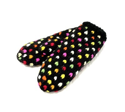 Black Thrum Mitten- Northern Watters Knitwear 