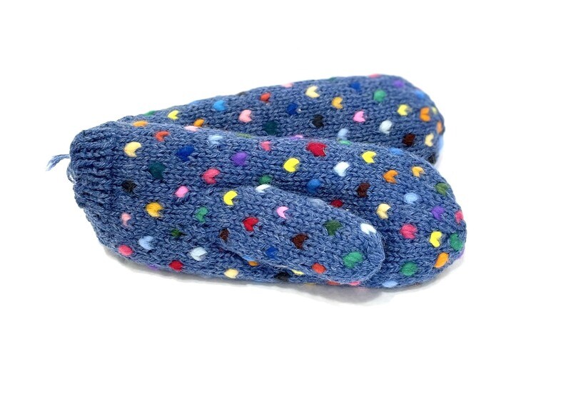 Indigo Thrum Mitten- Northern Watters Knitwear 