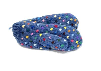 Indigo Thrum Mitten- Northern Watters Knitwear 