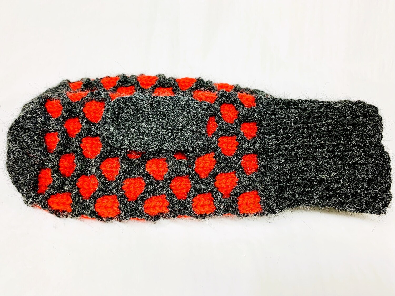 Charcoal Cherry Bubble Mitten- Northern Watters Knitwear