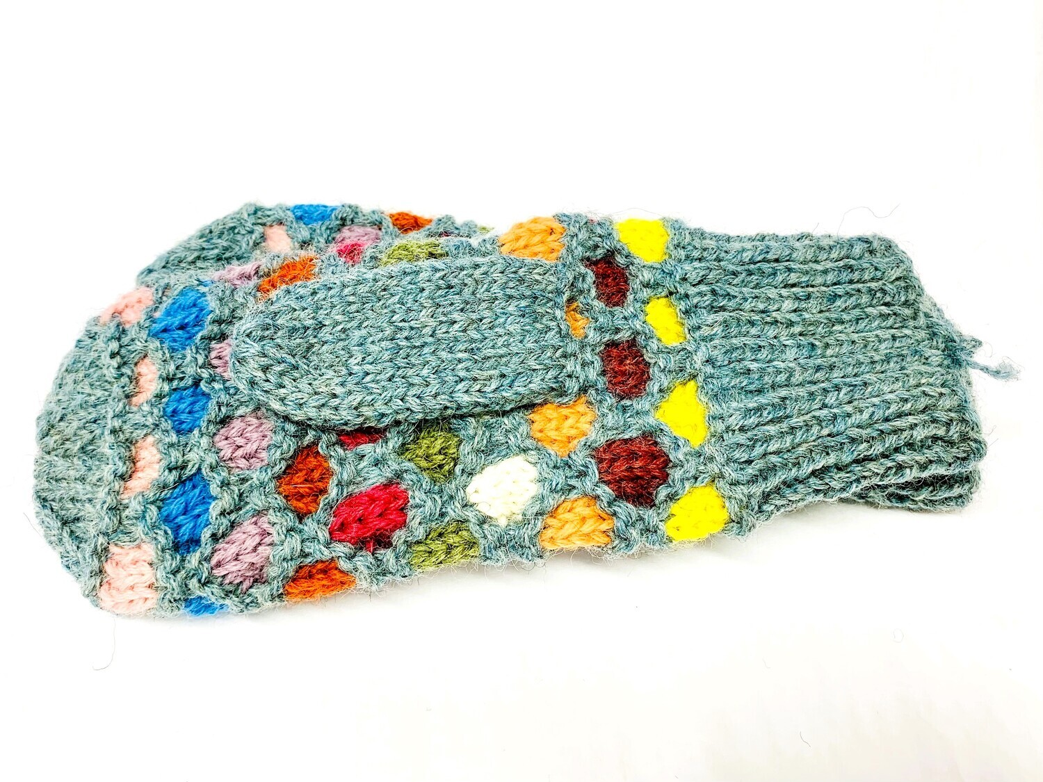 Summerstorm Multicoloured Bubble Mitten- Northern Watters Knitwear