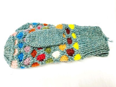 Summerstorm Multicoloured Bubble Mitten- Northern Watters Knitwear 