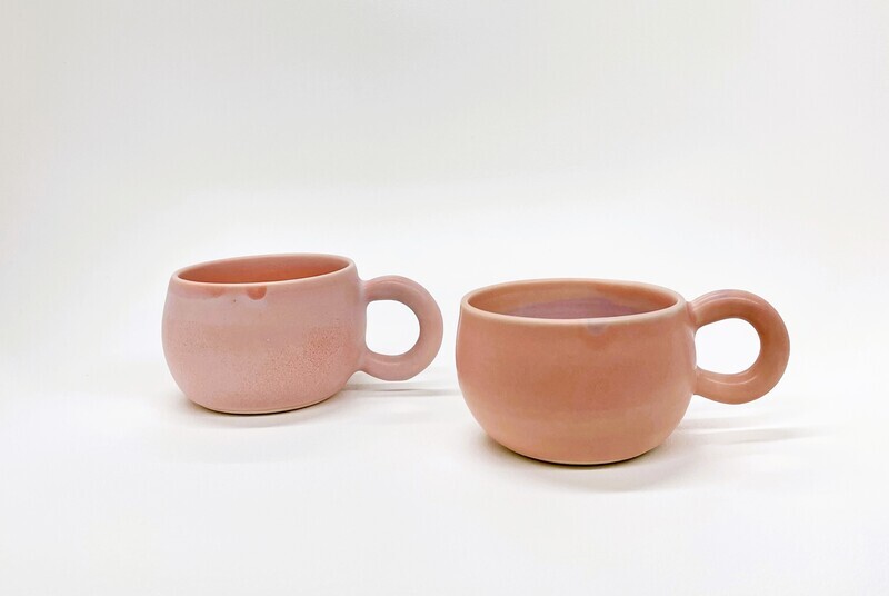 Pink One Bubble Mug- Alexis Ceramic Studio
