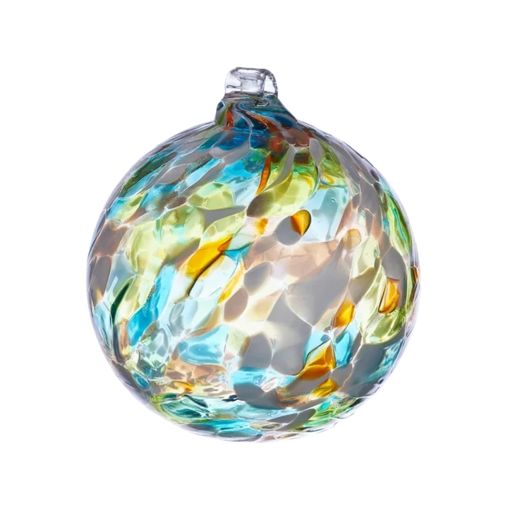 6&quot; Frost Calico Glass Ball