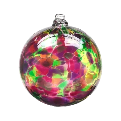 6&quot; Winter Carnival Calico Glass Ball