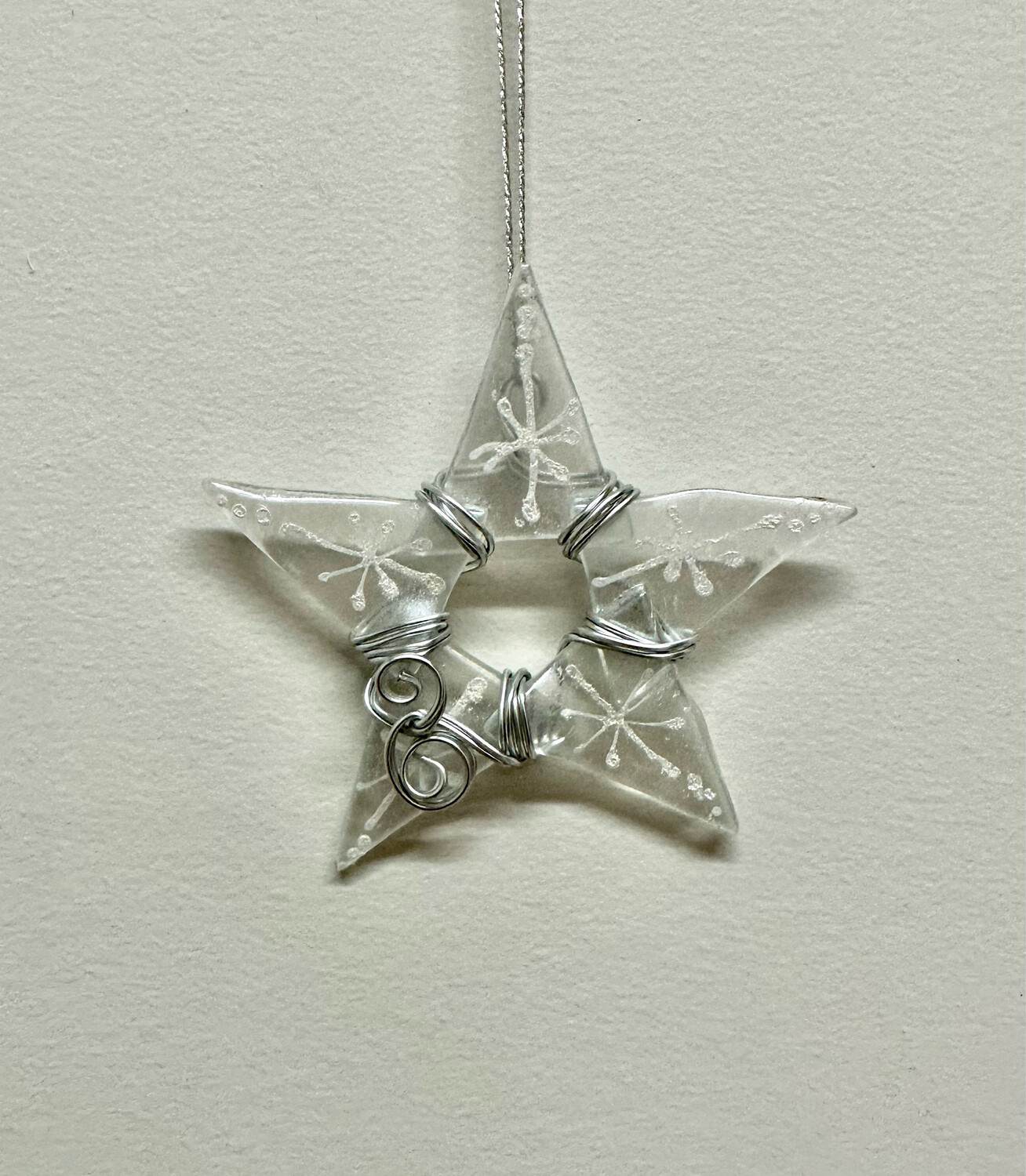 3&quot; Silver Glass Star Ornament - Brent Harding 