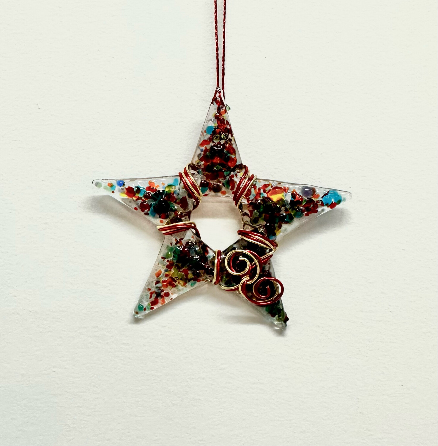 3&quot; Glass Multi Coloured Star Ornament - Brent Harding 