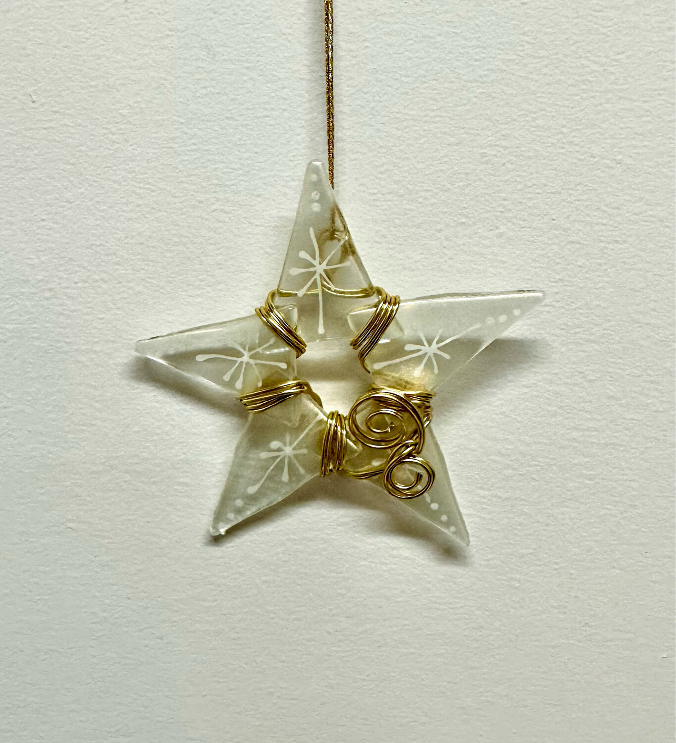 3" Glass Gold Star Ornament - Brent Harding 