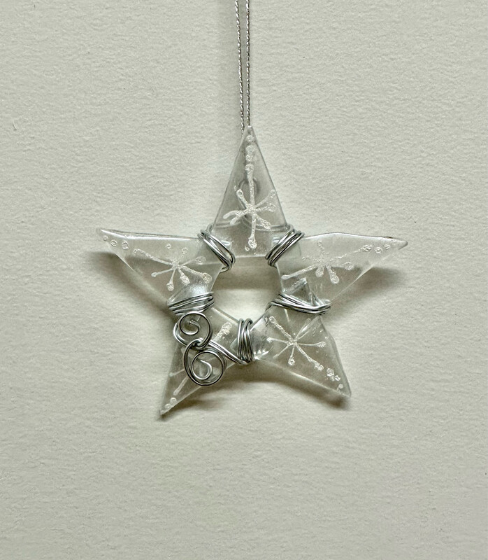 3" Silver Glass Star Ornament - Brent Harding 