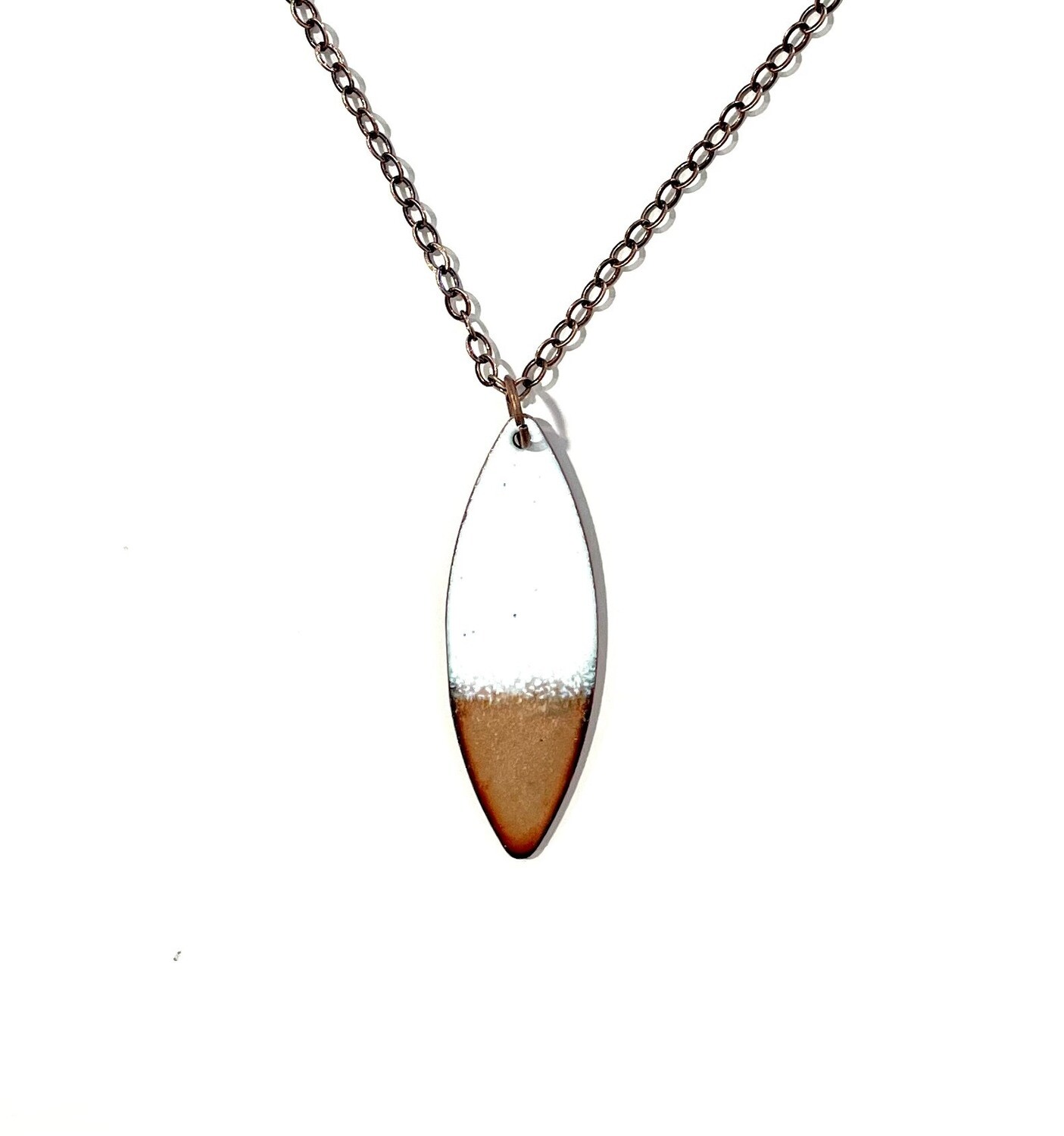 Beach Horizon Marquise Necklace- Aflame