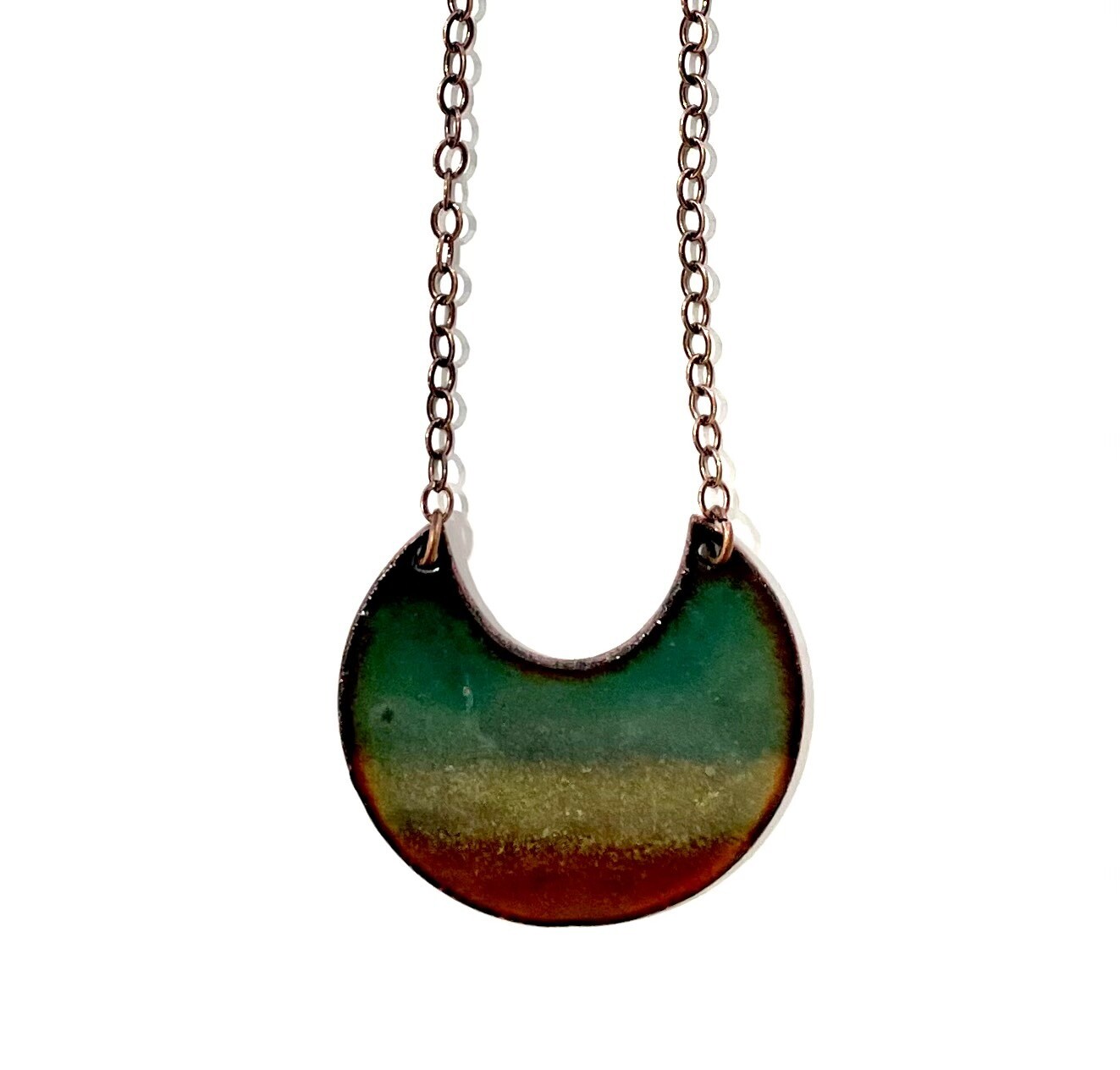 Forest Horizon Crescent Necklace- Aflame 