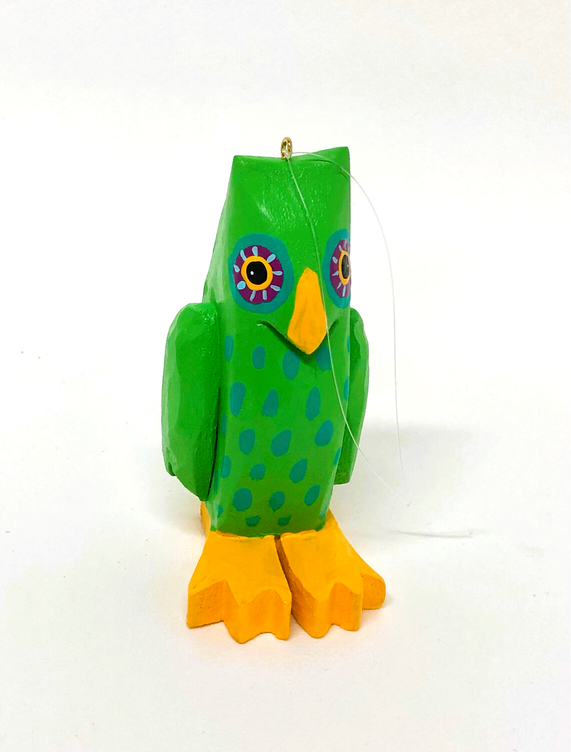 Green Owl Ornament- Timberdoodle