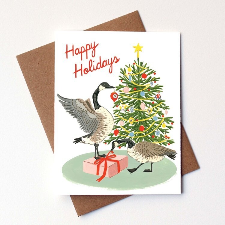 Happy Holidays Geese Card- Kat Frick Miller