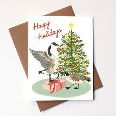 Happy Holidays Geese Card- Kat Frick Miller Happy Holidays Geese Card- Kat Frick Miller