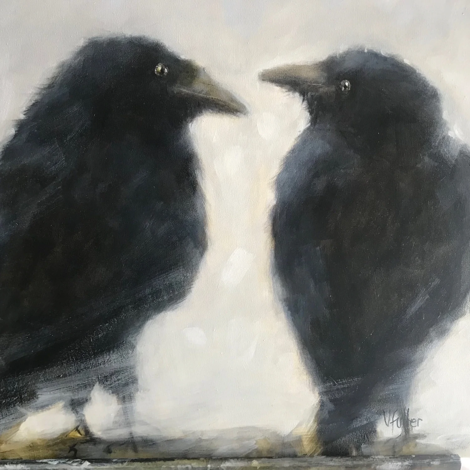 Talking Ravens Marble Coaster