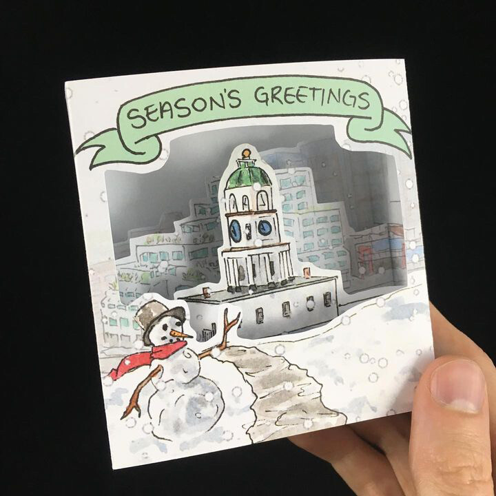 Citadel Hill Season's Greetings pop-up Card-BardBardBard