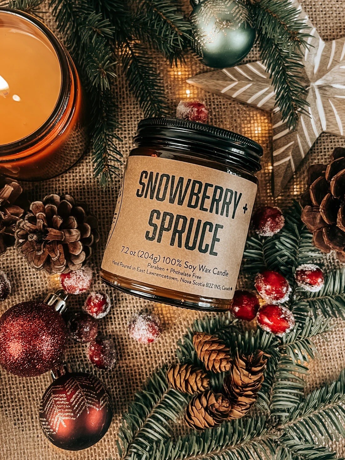 Snowberry and Spruce- Lawrencetown Candle Co