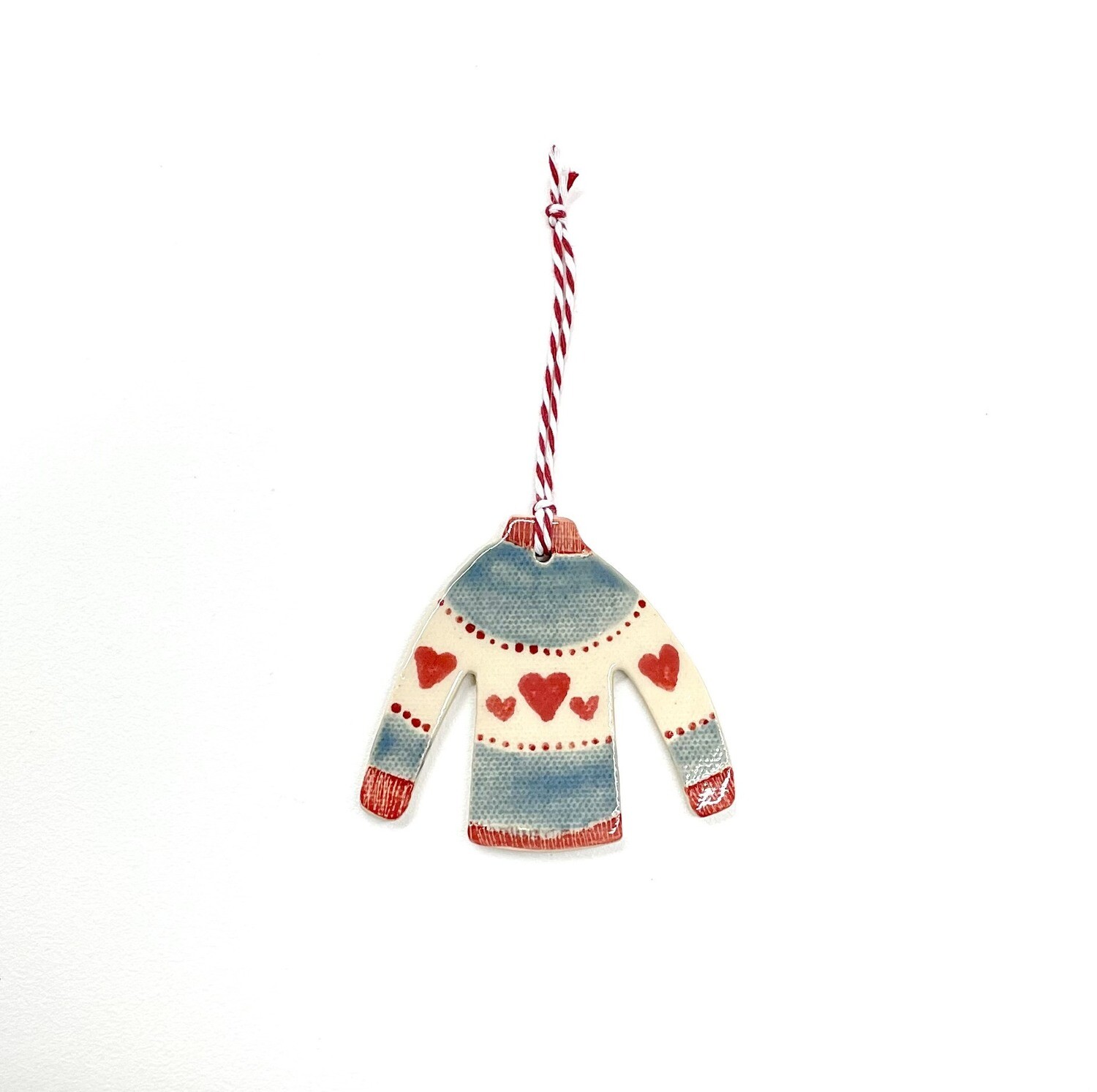 Winter Blues Ugly Sweater Ornament