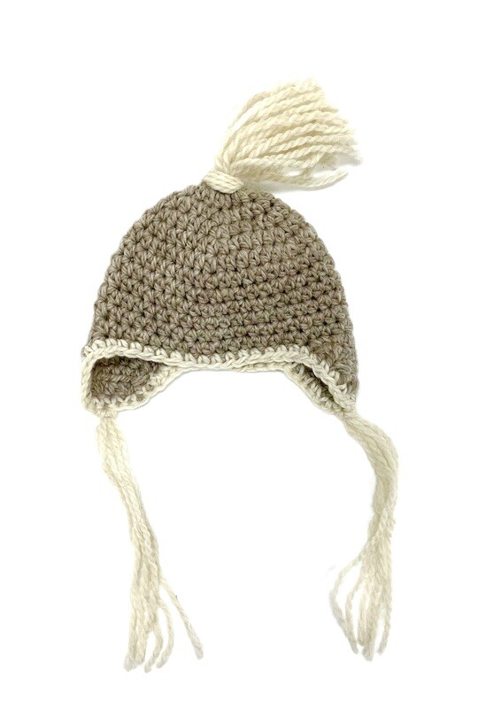 Baby Toque with Tassels- Yiayia Knits