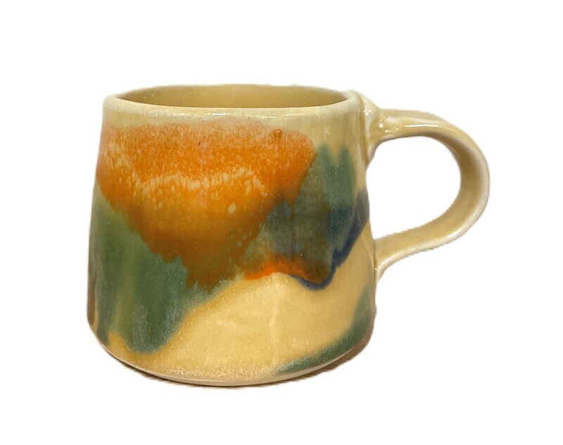 Peach Multicoloured Mug- Ginette Arsenault