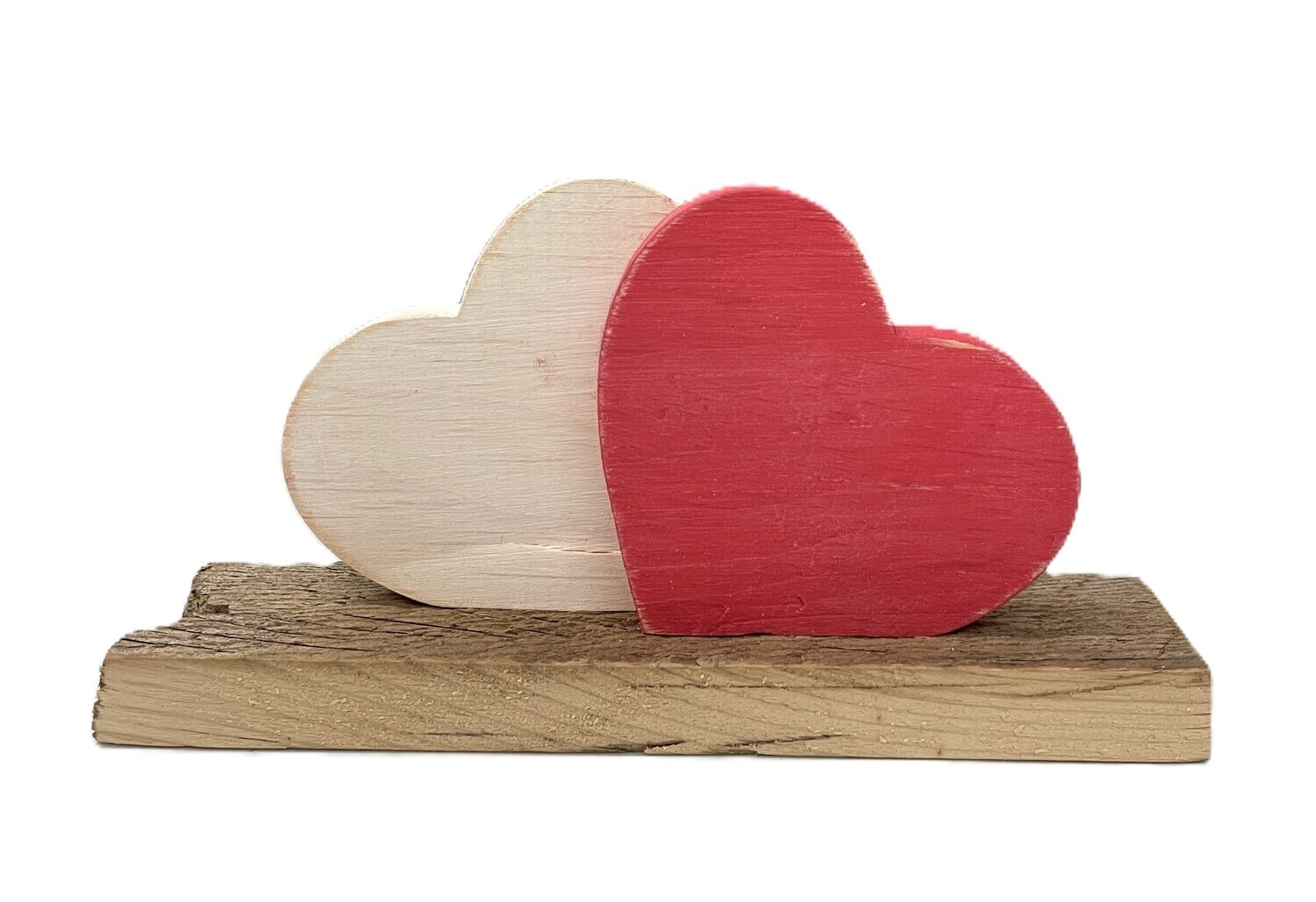 White and Red Leaning Hearts- Jerry Walsh