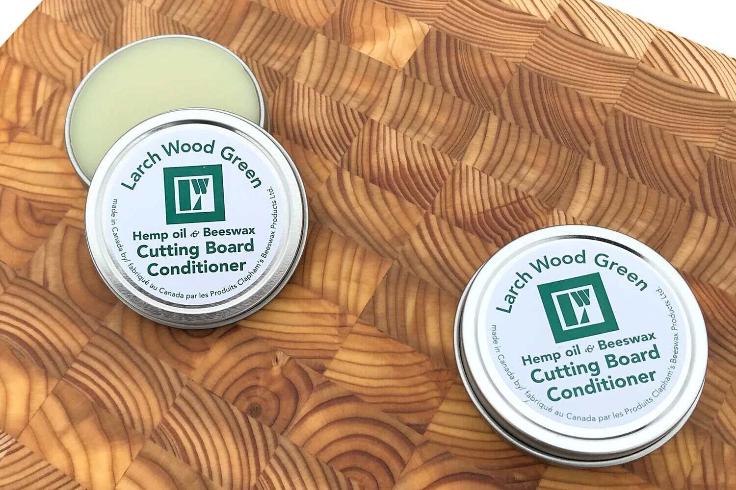 Small Cutting Board Conditioner- Larch Wood Green 