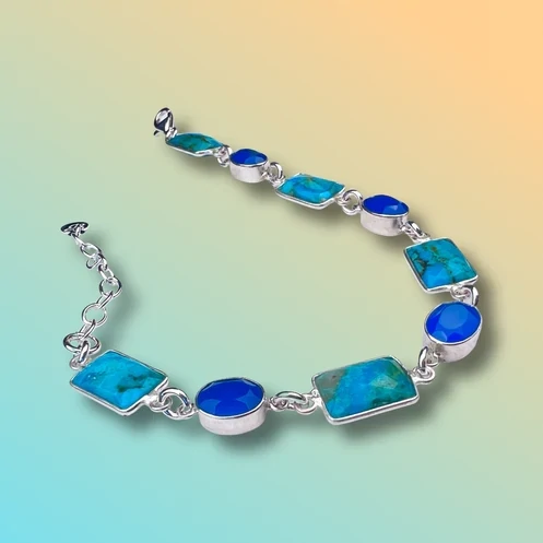 Raza Bracelet in Turquoise- Elizabeth Burry Design