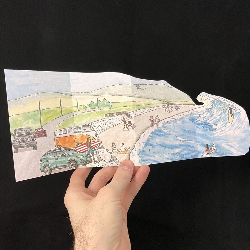 Lawrencetown Beach Tri-fold Card- Bardbardbard
