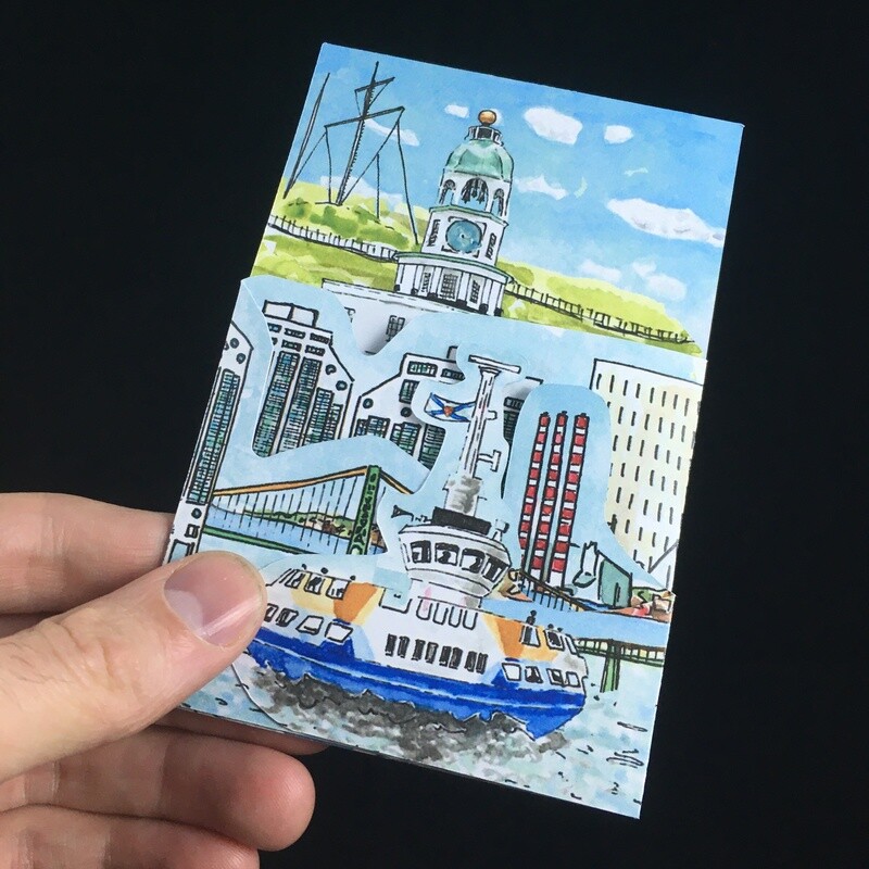 Halifax Waterfront Tri-fold Card- Bardbardbard