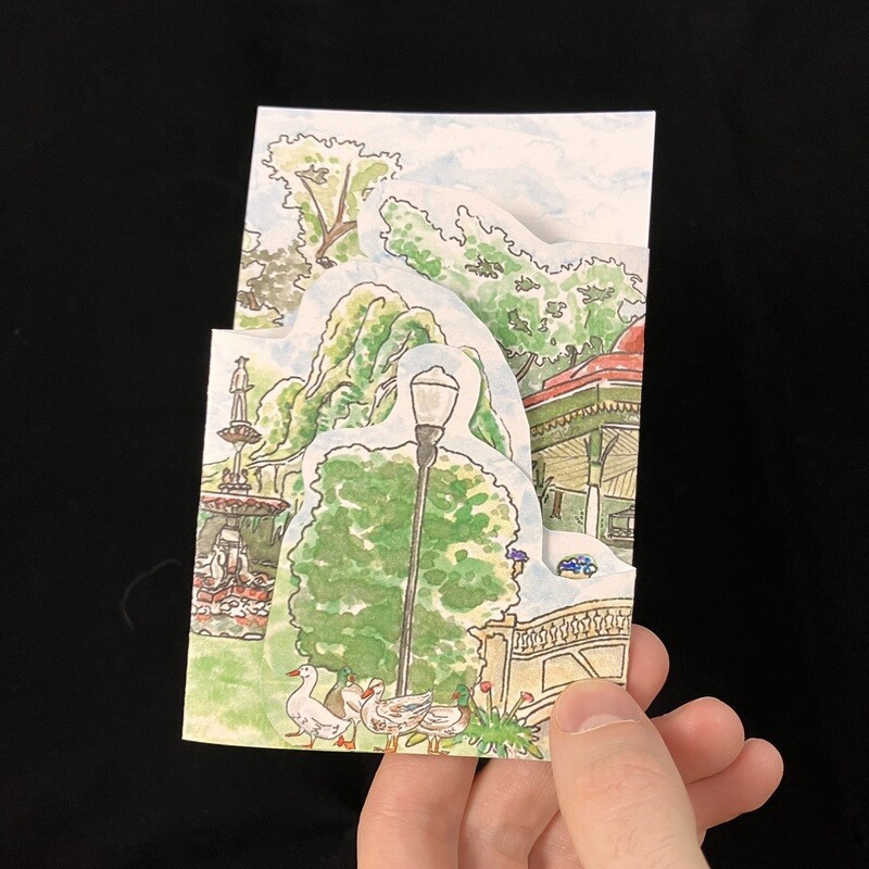 Public Gardens Tri-fold Card- Bardbardbard