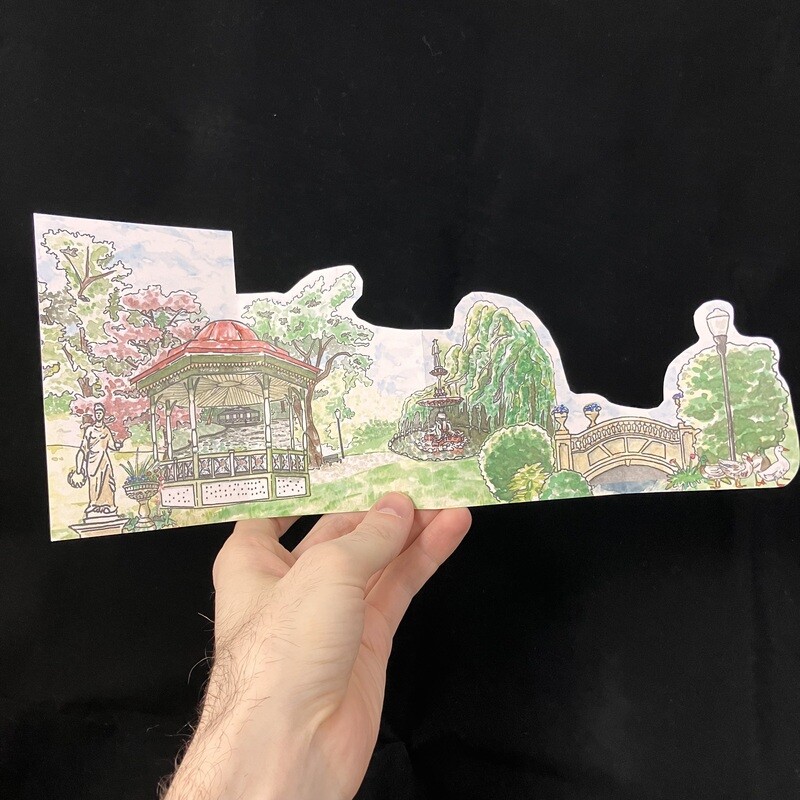 Public Gardens Tri-fold Card- Bardbardbard