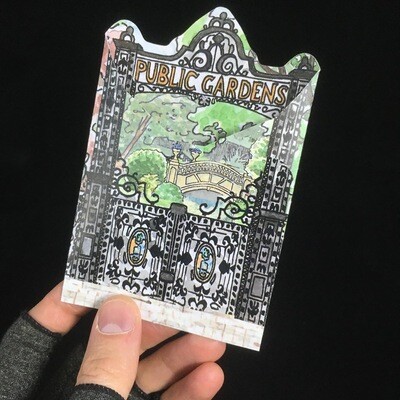 Public Gardens Gate Gate-fold Card- Bardbardbard