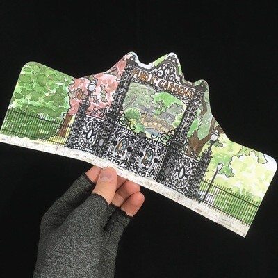 Public Gardens Gate Gate-fold Card- Bardbardbard