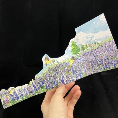 Lupins Tri-fold Card- Bardbardbard