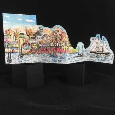 Lunenburg Waterfront Tri-fold Card- Bardbardbard