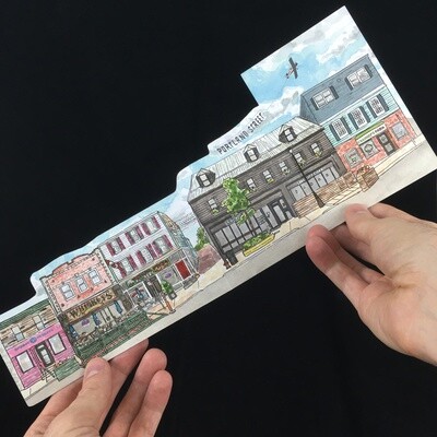 Portland Street Summer Tri-fold Card- Bardbardbard