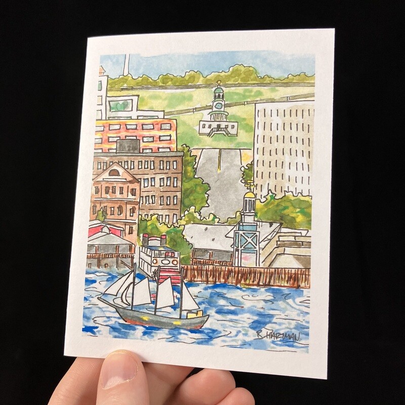 Halifax Waterfront Flat Card- Bardbardbard