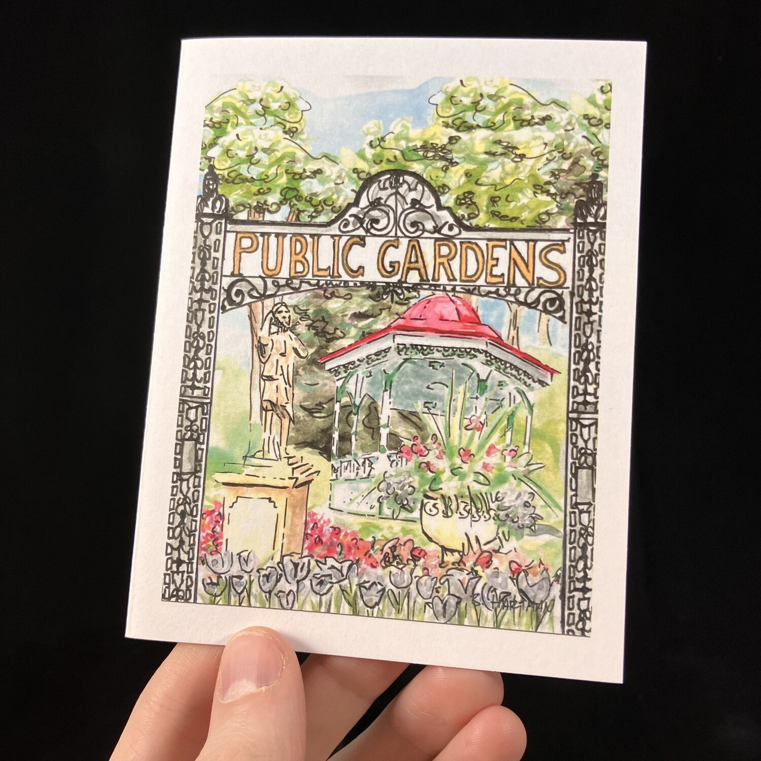 Public Gardens Flat Card- Bardbardbard