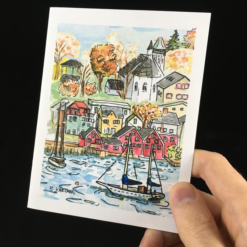 Lunenburg Waterfront Flat Card- Bardbardbard