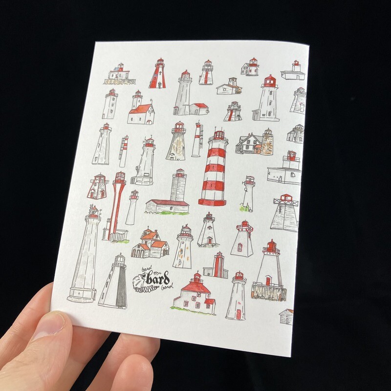 Lighthouses of Nova Scotia Flat Card- Bardbardbard