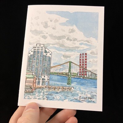 Purdy&#39;s Wharf Flat Card- Bardbardbard