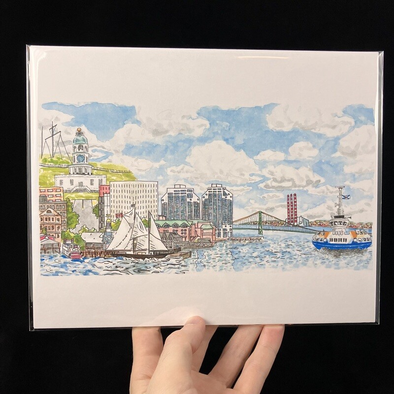 Small Halifax Waterfront Print- Bardbardbard