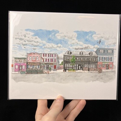 Small Portland Street Dartmouth Print- Bardbardbard
