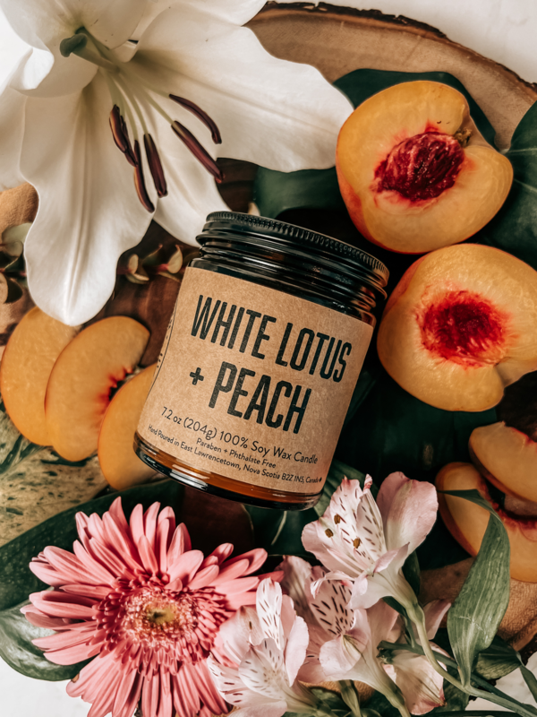 White Lotus and Peach- Lawrencetown Candle Co.