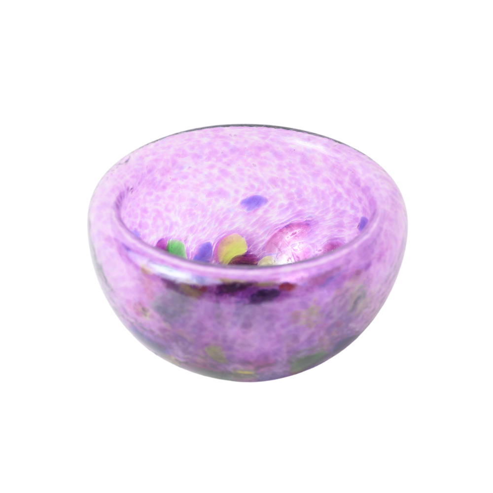 Purple Small Glass Trinket Bowl
