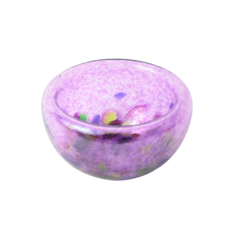 Purple Small Glass Trinket Bowl