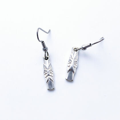 Small Floral Silverware Earrings- Hunter St. Silver