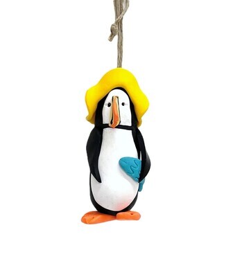 Clay Puffin Ornament