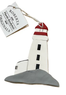 Clay Lighthouse Ornament