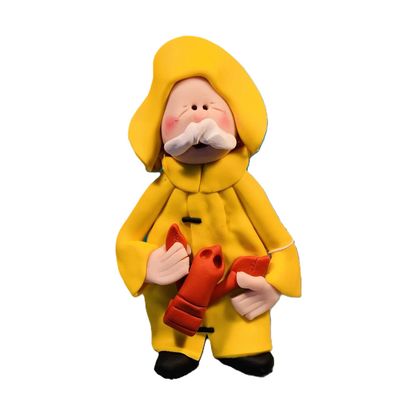Clay Shorty Fisherman with Red Lobster